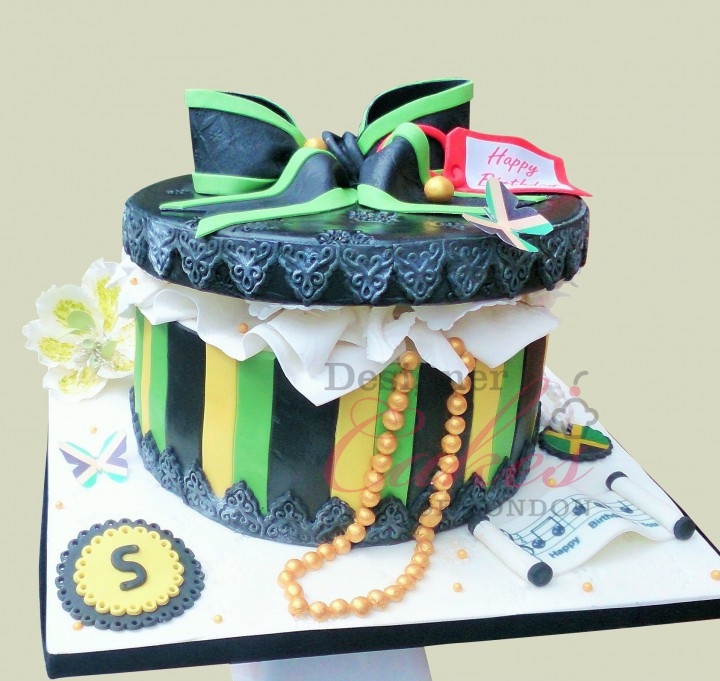 Hat box birthday cake