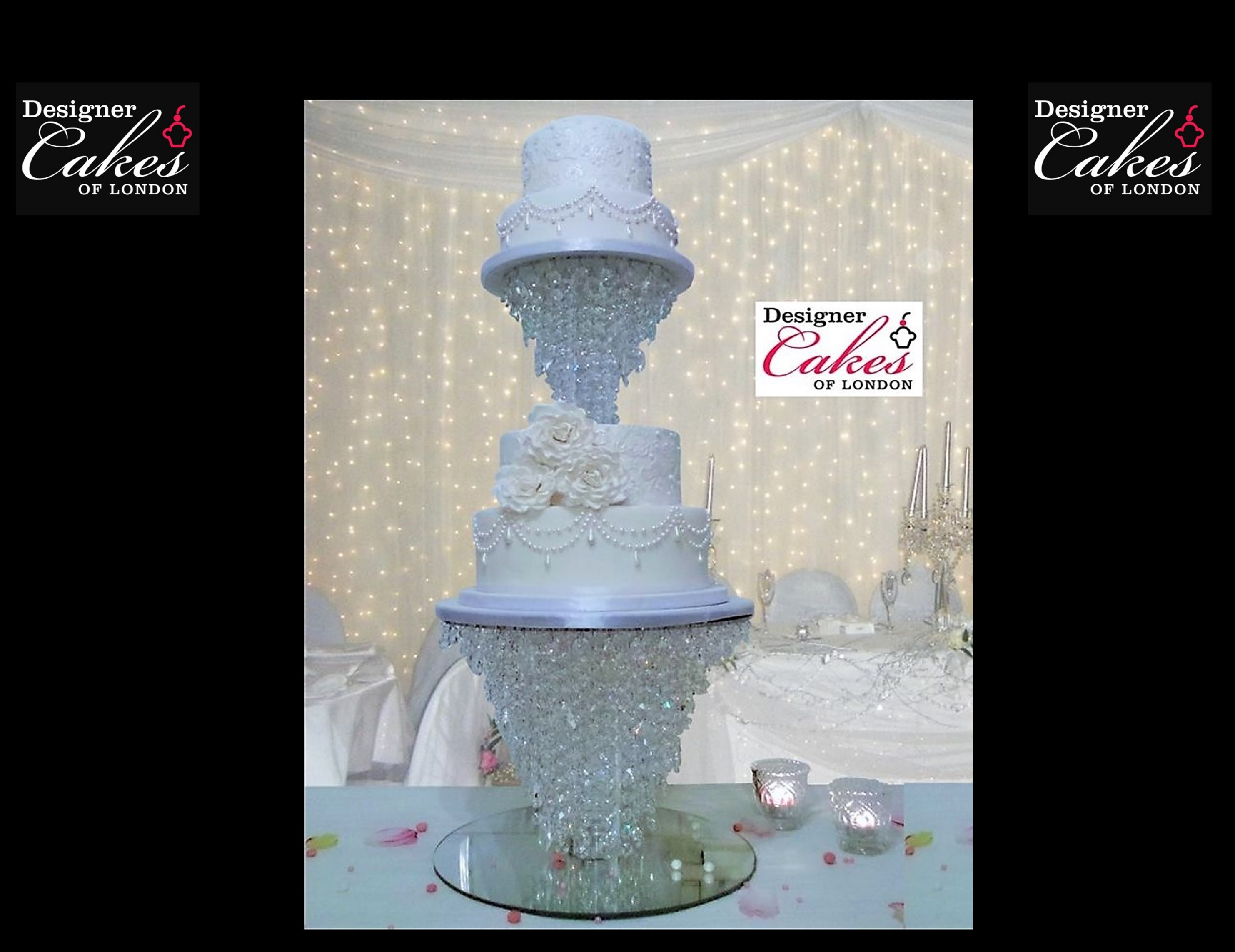 Chandelier - Crystal Waterfall cake stand photo